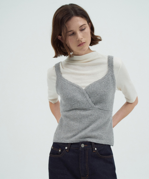 Wrap Knit Bustier[LMBEAUKN288]-3color