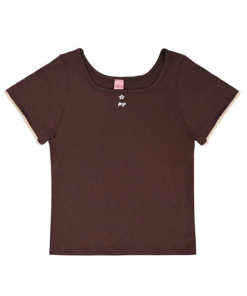 Kitten Crop Tee (Camel)