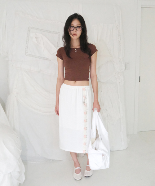 Kitten Crop Tee (Camel)