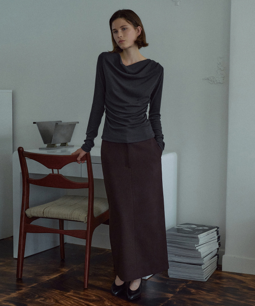 Maxi H-line Skirt[LMBFAU25SK405]-2color