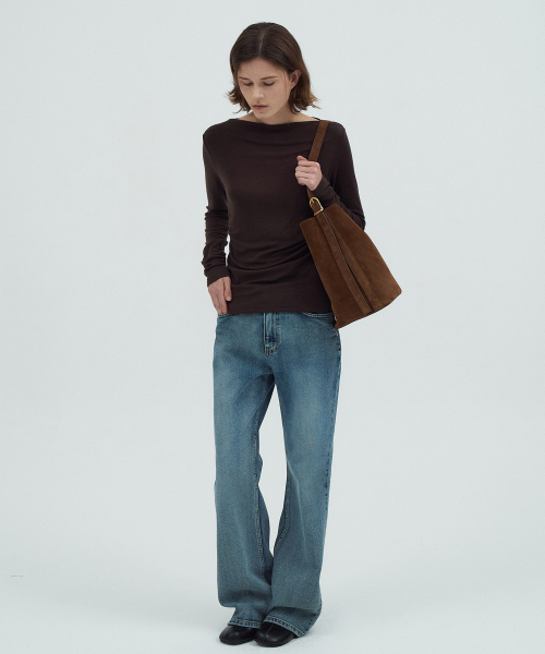 [기장선택]Semi Boot-cut Denim Pants[LMBFAU24DN4123-1]-Vintage Blue