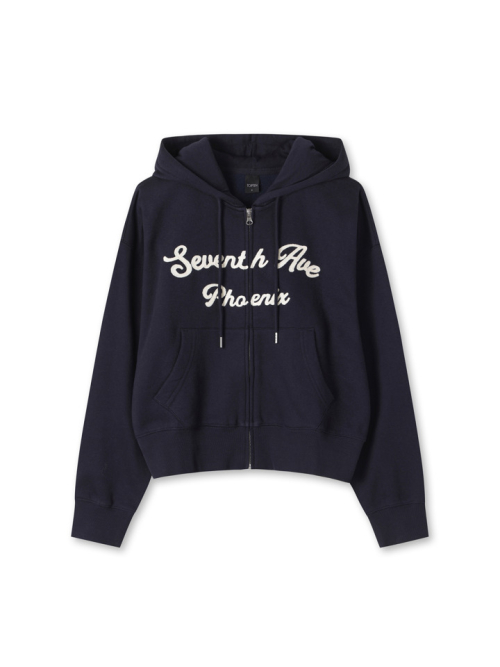 Womens Fleece Graphic Hood Zip Up