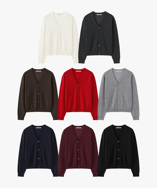 Wool Washable Cropped Cardigans - 13 Colors
