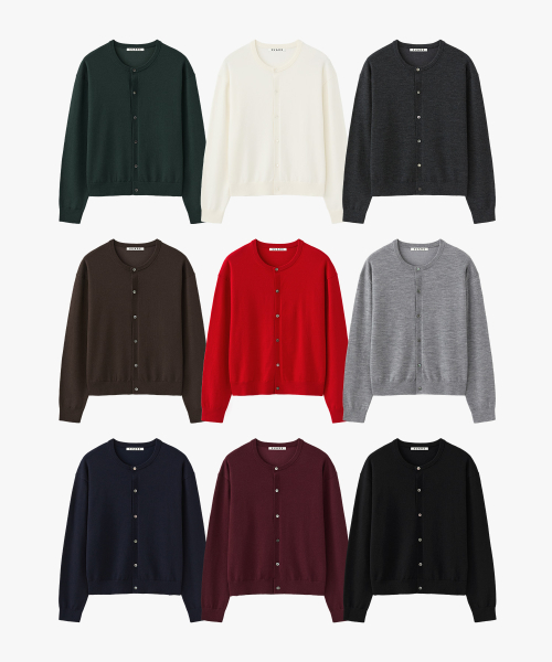 Wool Washable Cropped Cardigans - 13 Colors