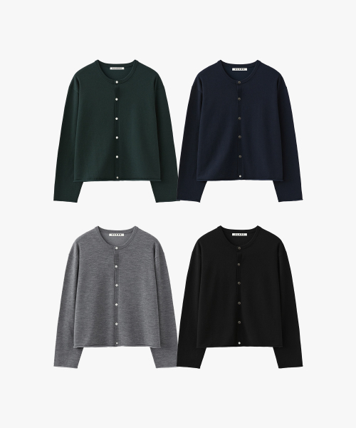 Wool Washable Cropped Cardigans - 13 Colors