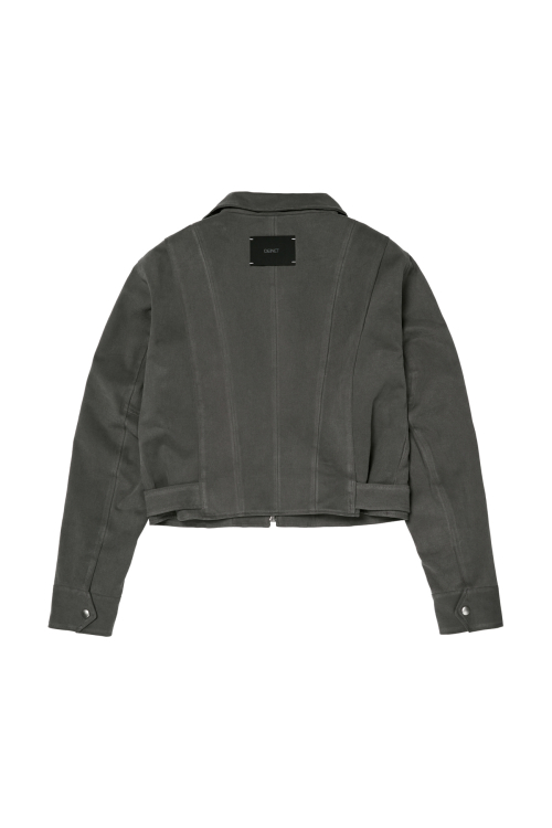 DEINET BELTED COTTON JACKET IN CHARCOAL