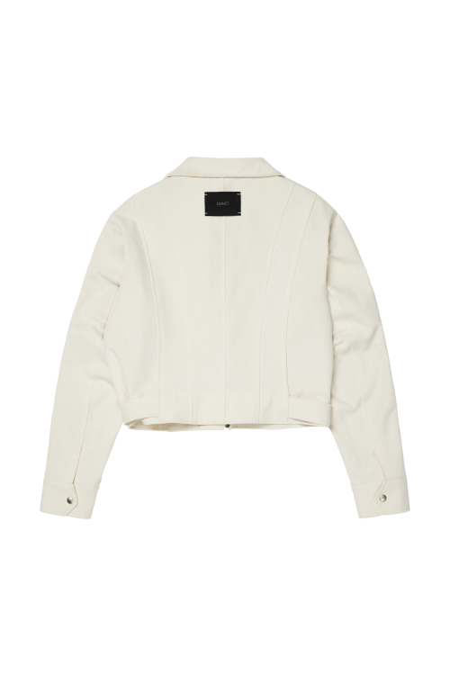 DEINET BELTED COTTON JACKET IN CREAM