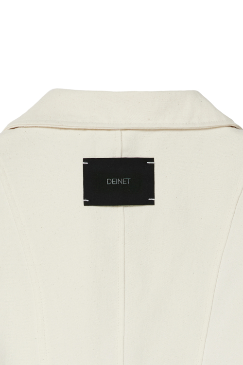 DEINET BELTED COTTON JACKET IN CREAM