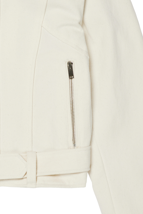 DEINET BELTED COTTON JACKET IN CREAM