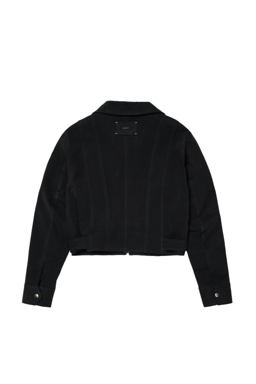 DEINET BELTED COTTON JACKET IN BLACK