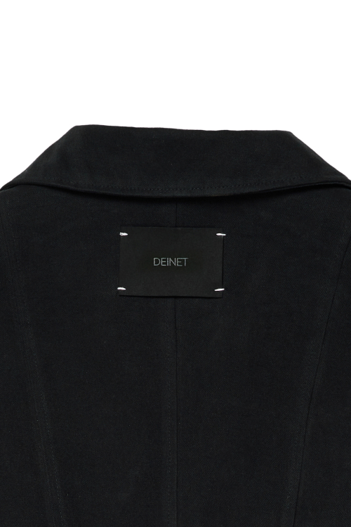 DEINET BELTED COTTON JACKET IN BLACK