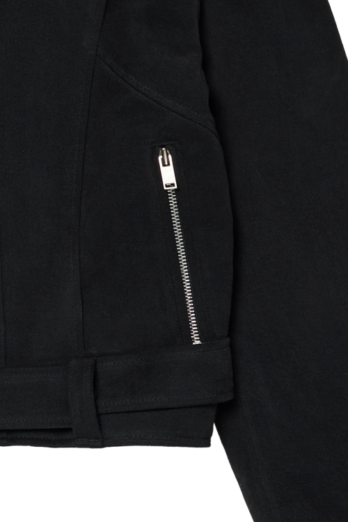 DEINET BELTED COTTON JACKET IN BLACK