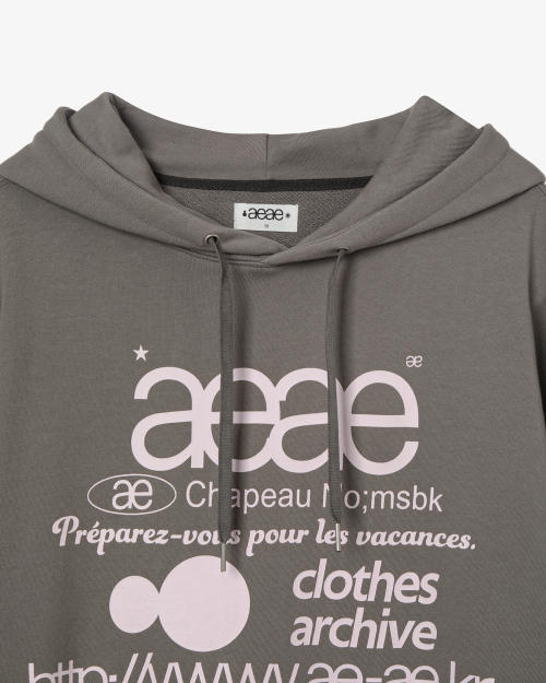 WEB LOGO LOOSED HOODIE [TAUPE]