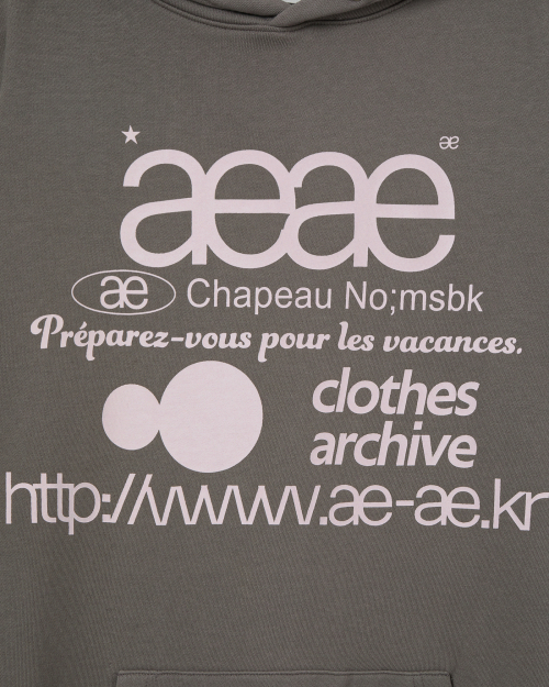 WEB LOGO LOOSED HOODIE [TAUPE]