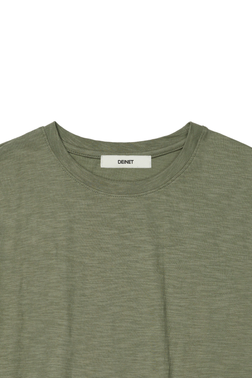 DEINET ESSENTIAL SLUB T-SHIRTS IN KHAKI