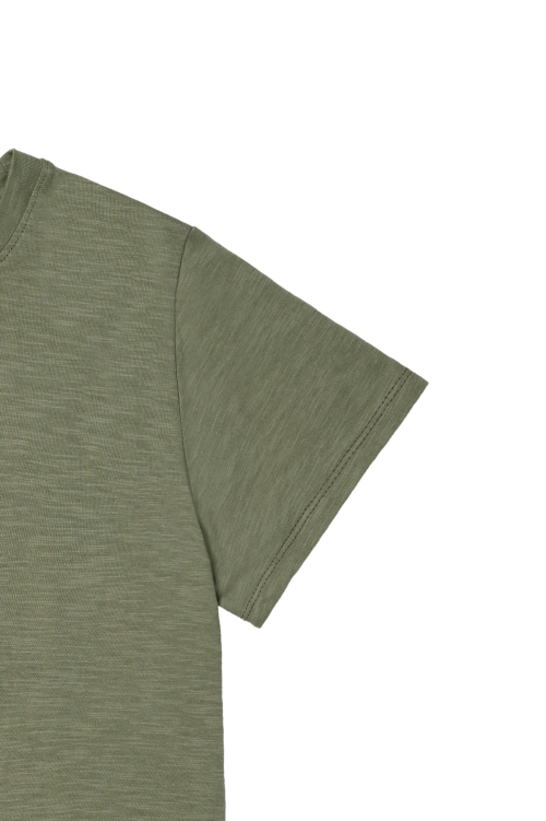 DEINET ESSENTIAL SLUB T-SHIRTS IN KHAKI