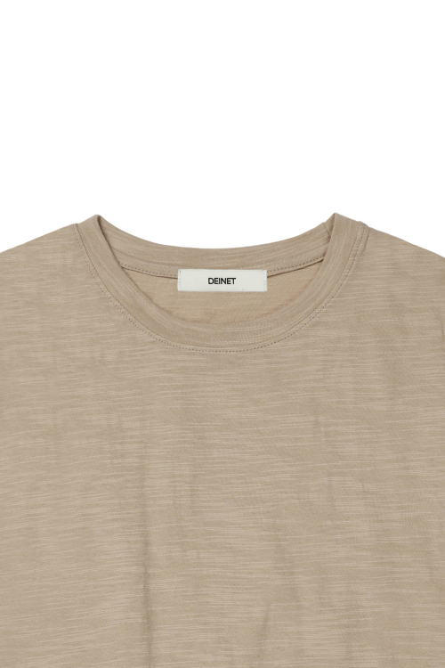 DEINET ESSENTIAL SLUB T-SHIRTS IN BEIGE