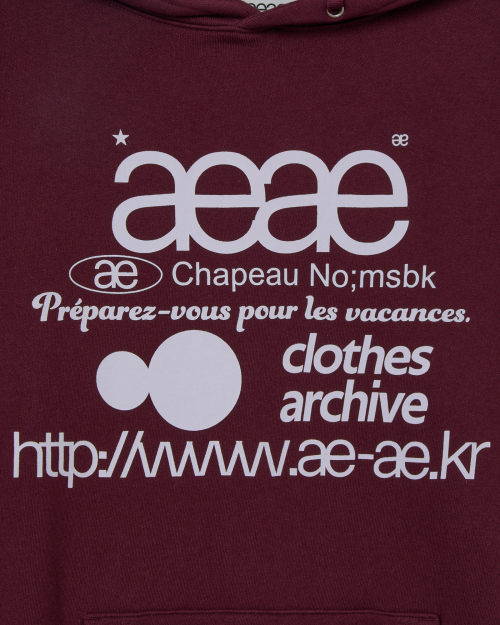 WEB LOGO LOOSED HOODIE [BURGUNDY]