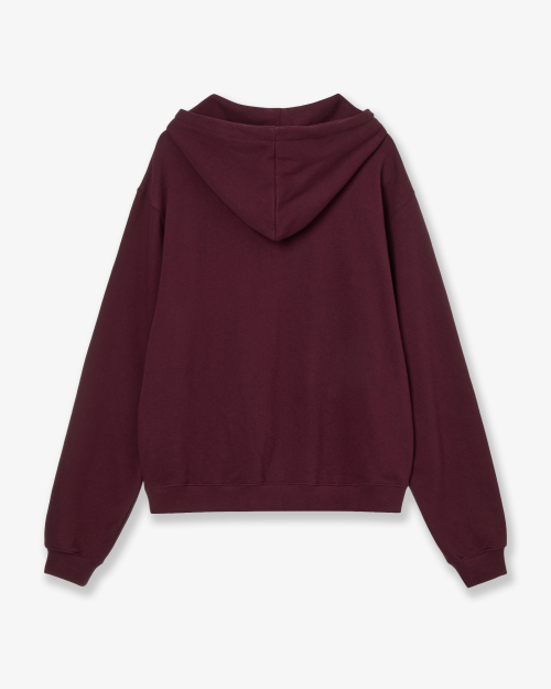 WEB LOGO LOOSED HOODIE [BURGUNDY]