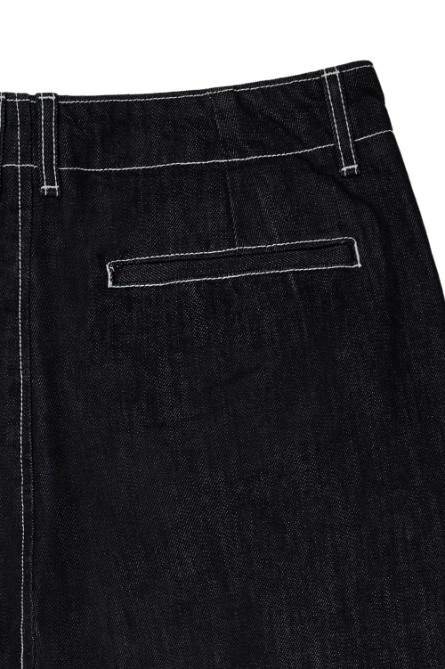 DEINET CURVED DENIM PANTS IN INDIGO