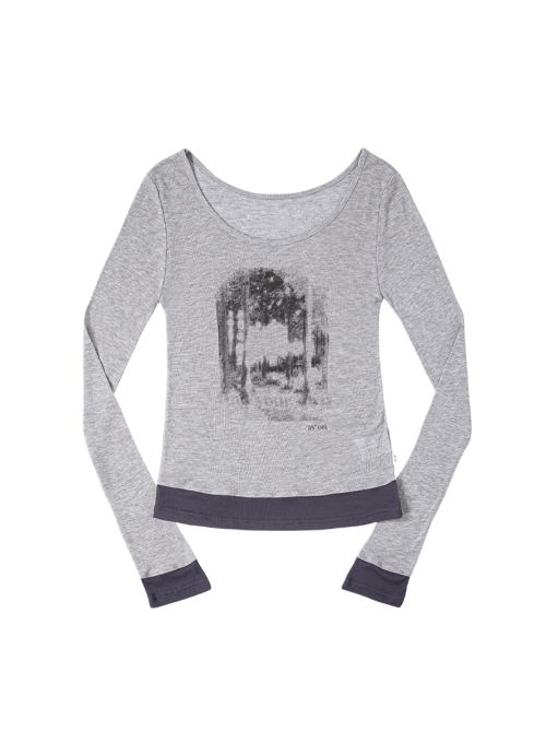 FOREST LAYERED T / GRAY