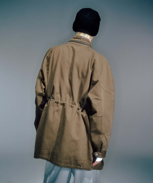 MEN VICTOR COTTON FIELD JACKET BROWN
