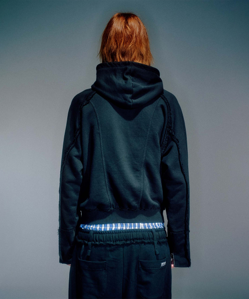 MEN HANK HOODIE ZIP-UP BLACK