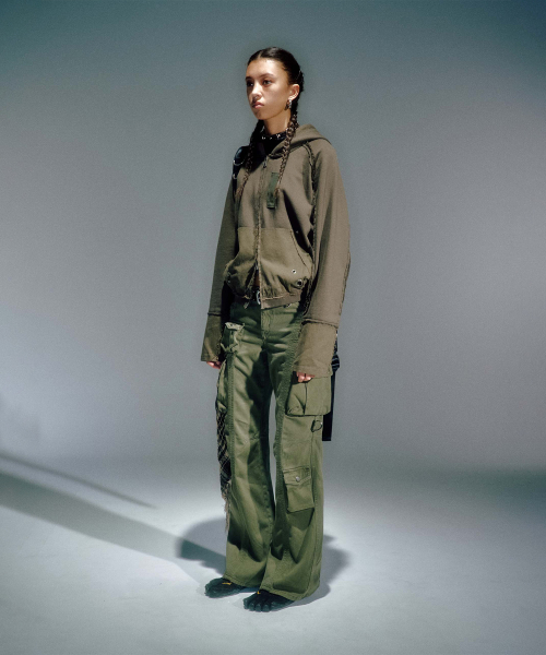 WOMEN HANK HOODIE ZIP-UP KHAKI