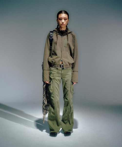 WOMEN HANK HOODIE ZIP-UP KHAKI
