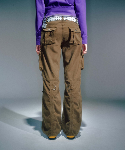 WOMEN SCOTTIE SEMI BOOTS CUT PANTS BROWN
