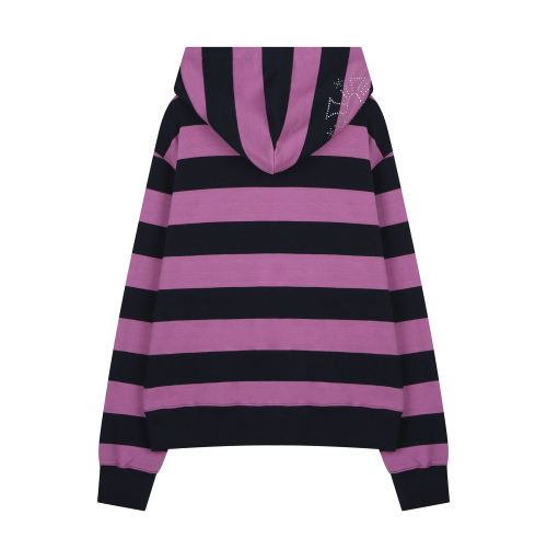 TIME TABLE HOODED ZIP UP-PURPLE