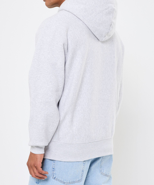 리버스위브 루즈핏 기모 후드 집업 Light Grey