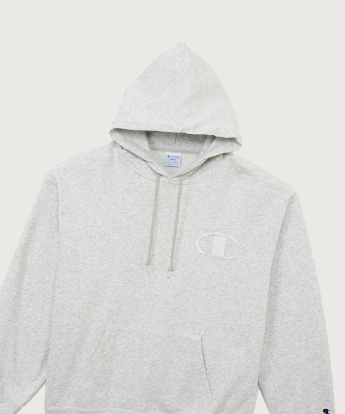 빅 C로고 오버핏 후드 티셔츠 Heather Grey