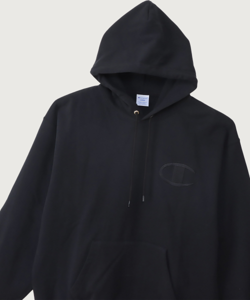 빅 C로고 오버핏 후드 티셔츠 Black