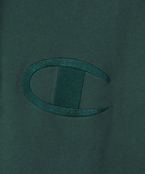 빅 C로고 오버핏 후드 티셔츠 Dark Green