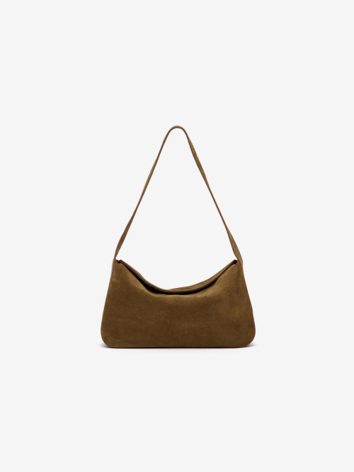 ILIANA suede shoulder bag_GOLD BROWN