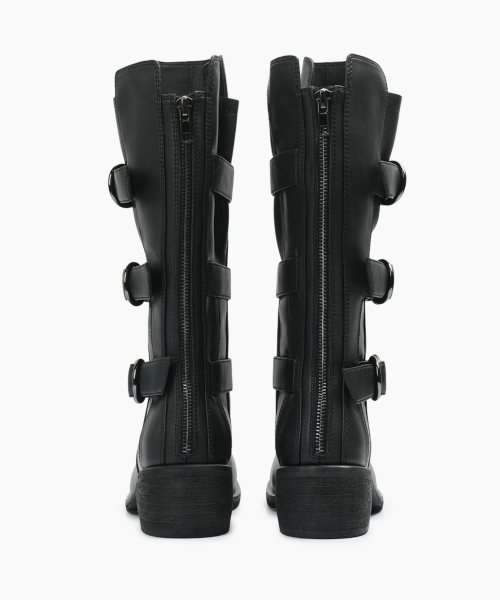 000 3-buckle biker boots