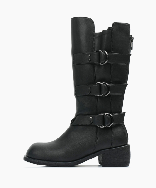 000 3-buckle biker boots