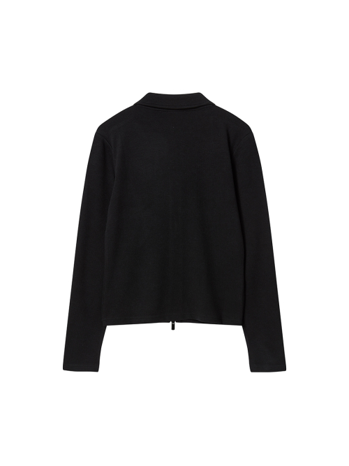 NY PATCH ZIP UP BLACK