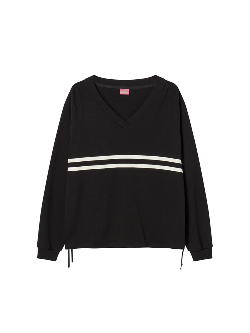 COZY V-NECK L/S BLACK