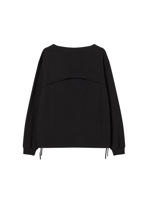 COZY V-NECK L/S BLACK
