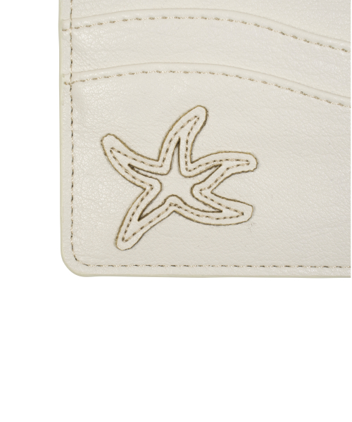 TCM starfish stitch card wallet (ivory)