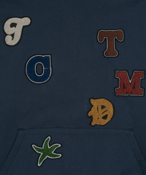TCM rainbow hoodie (navy)