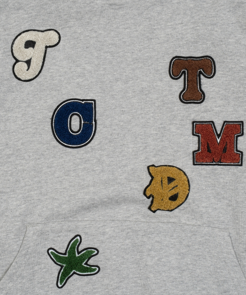 TCM rainbow hoodie (grey)