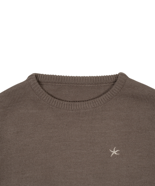 TCM starfish mini logo knit (brown)