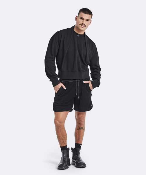 Shawl longsleeve - black