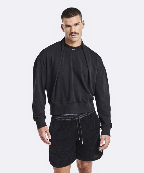 Shawl longsleeve - black