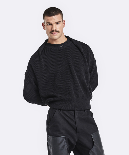 Shawl knit - black