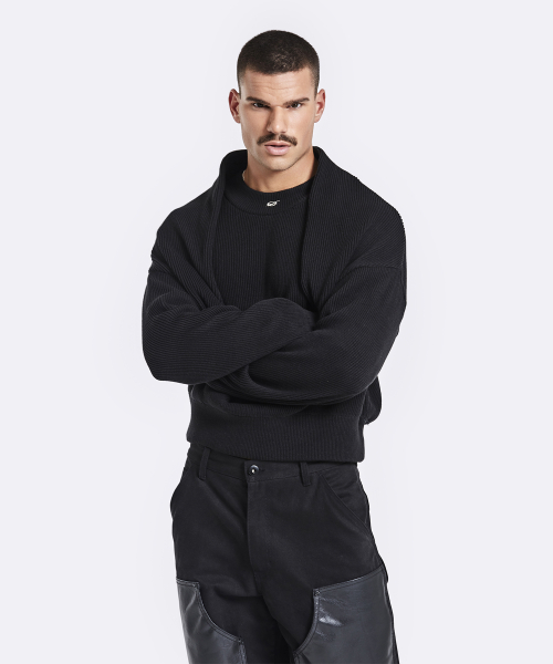 Shawl knit - black