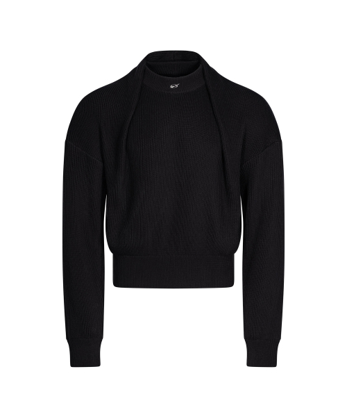 Shawl knit - black